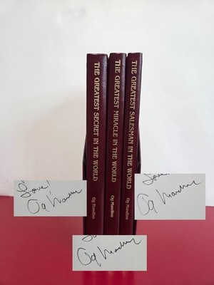 All 3 SIGNED | Og Mandino Greatest Secret/Miracle/Salesman | 1991 Gift Edition