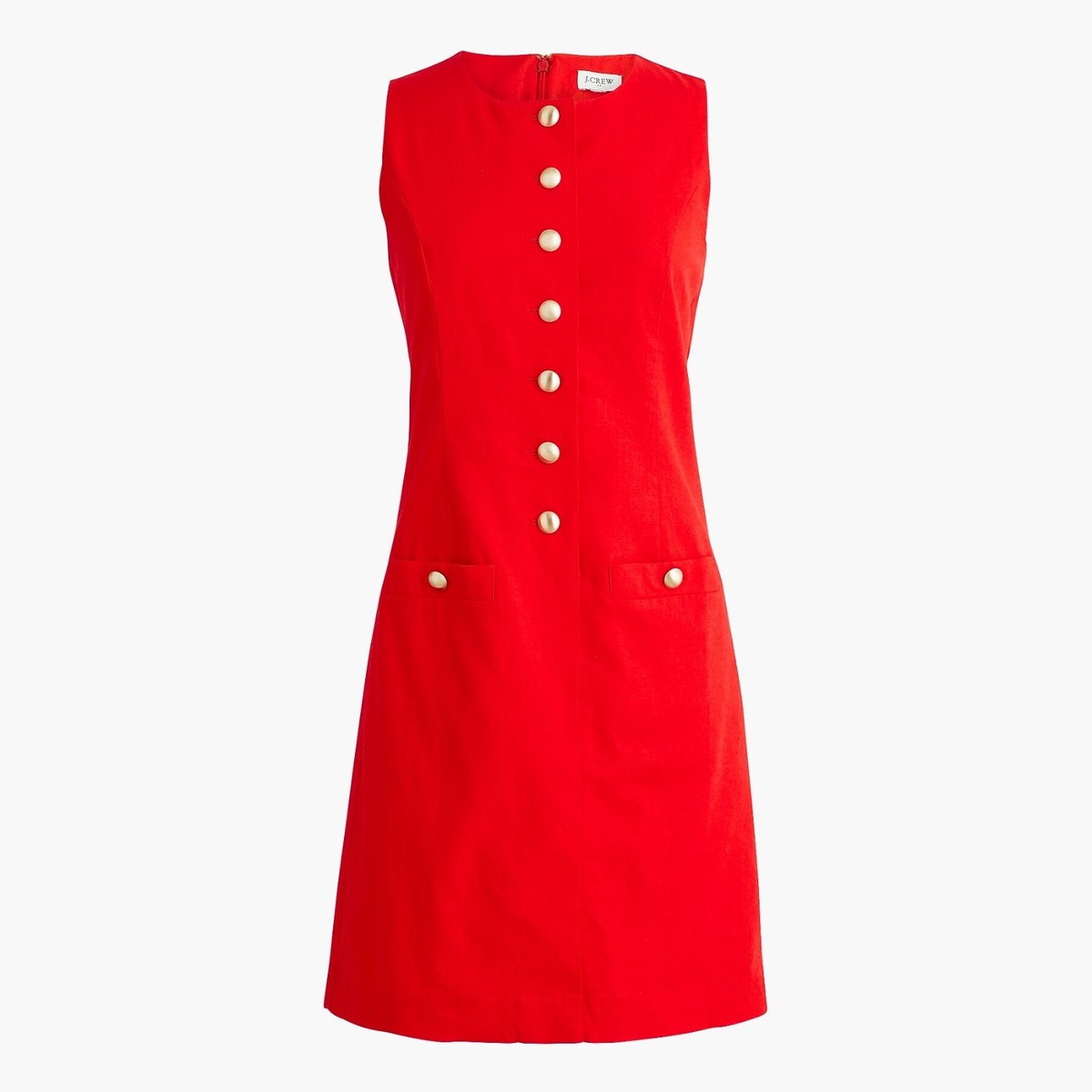New JCREW Size 6 Linen-Blend Button-Front Mini Dress in Red $128 CK732 New JCREW Size 6 Linen-Blend Button-Front Mini Dress in Red $128 CK732