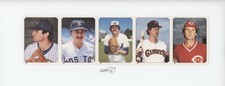 1984 Album Stickers Uncut Strips Paul Molitor Jerry Remy Steve Rogers HOF 3c7