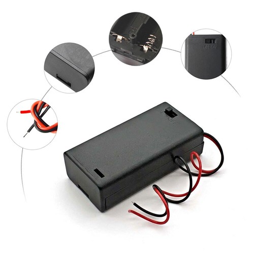 2 AA DIY Battery Holder Case Box 3V Power Switch & Bare Wires End - Picture 11 of 12