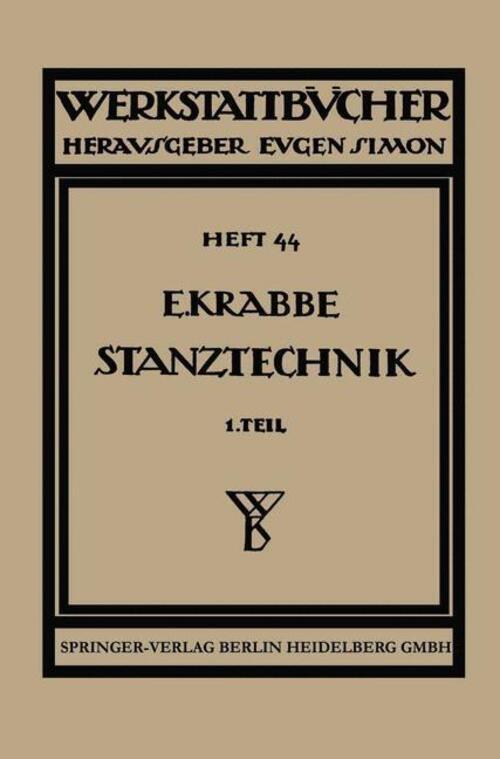 Thumbnail - Erich Krabbe | Stanztechnik | Taschenbuch | Deutsch | Werkstattbücher