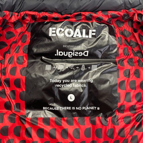 DESIGUAL Damen Bomberjacke Mantel schwarz wattiert mit Kapuze Größe L - Bild 5 von 11