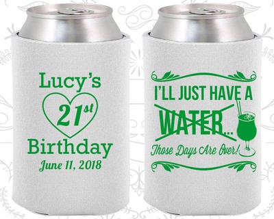 21st birthday koozies
