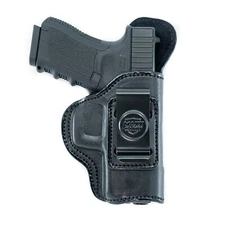 GUN HOLSTER FOR GLOCK 17, 22, 31. IWB LEATHER HOLSTER CONCEAL CARRY.