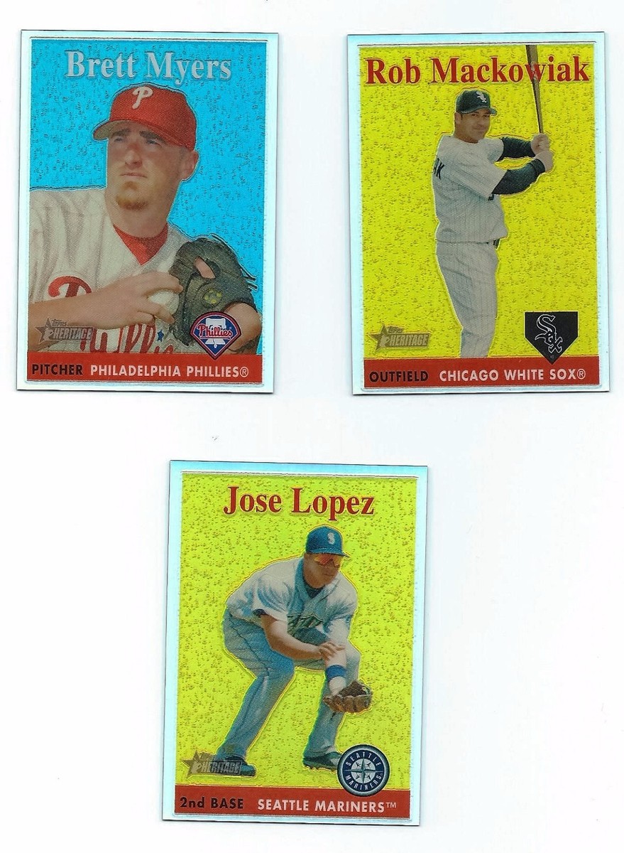 2007 Topps Heritage Chrome Refractors Baseball 3 Card Lot xxx/558