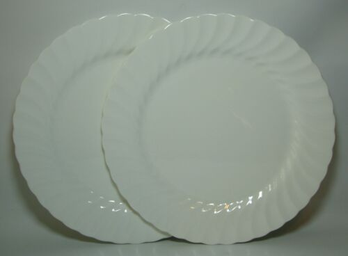 2 x WEDGWOOD CANDLELIGHT WHITE 10 3/4" DINNER PLATES IN VERY GOOD CONDITION - Picture 1 of 3