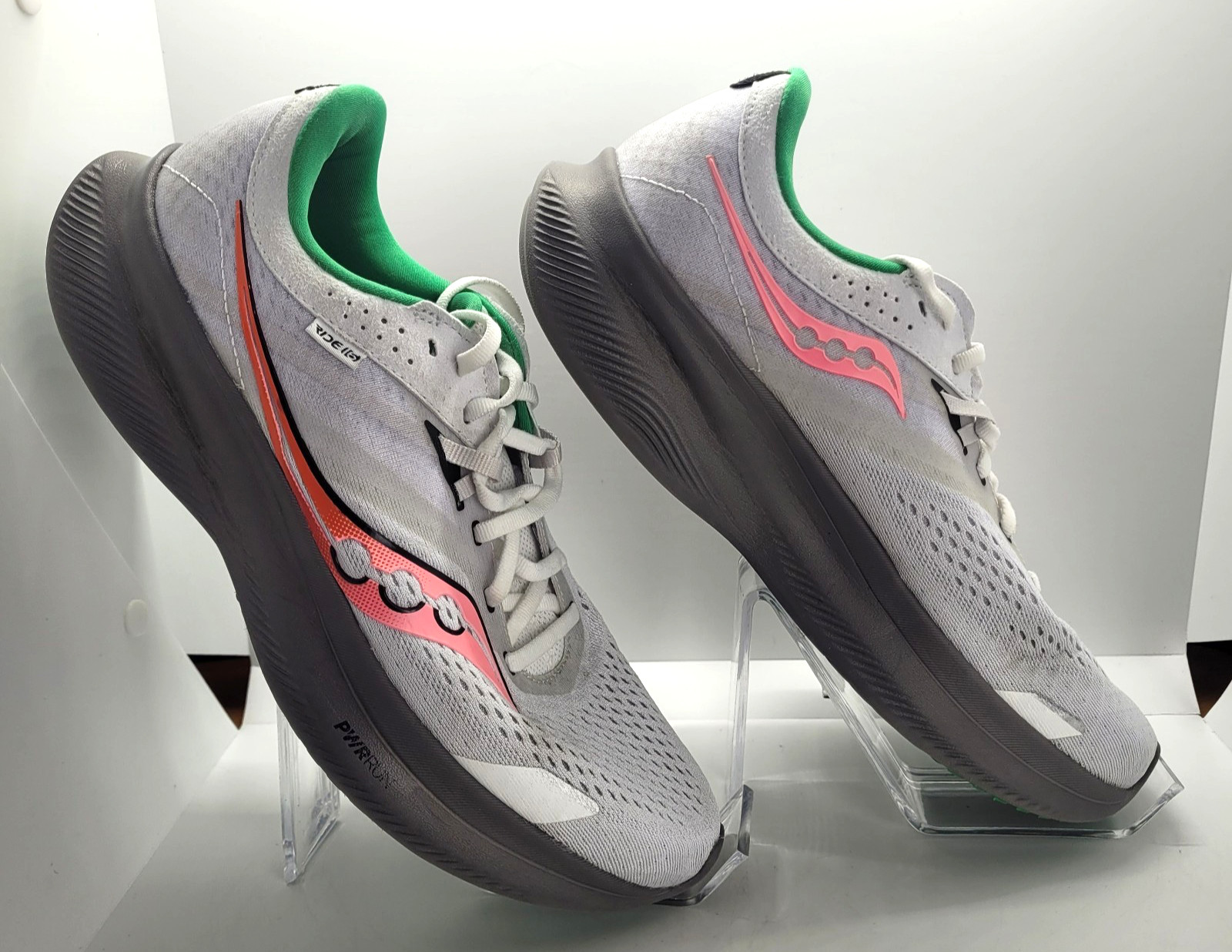 Saucony Ride 16 Sneakers Womens SZ 10 Mint Pink White