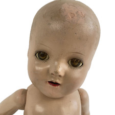 Antique Vintage Composition Creepy Doll Prop Sleepy Eyes Repair Restore Prop