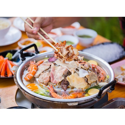 Thai Korean BBQ Grill Steak Pan Mookata Aluminium Table Topper Hot Soup Camping - Picture 3 of 9