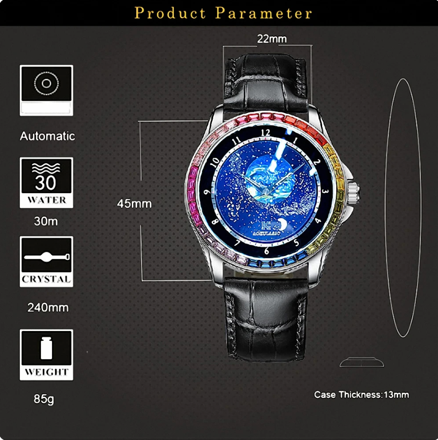 Luxury Automatic Mens Watch Starry Dial Rainbow Staitment Watch For Men Watches eBay