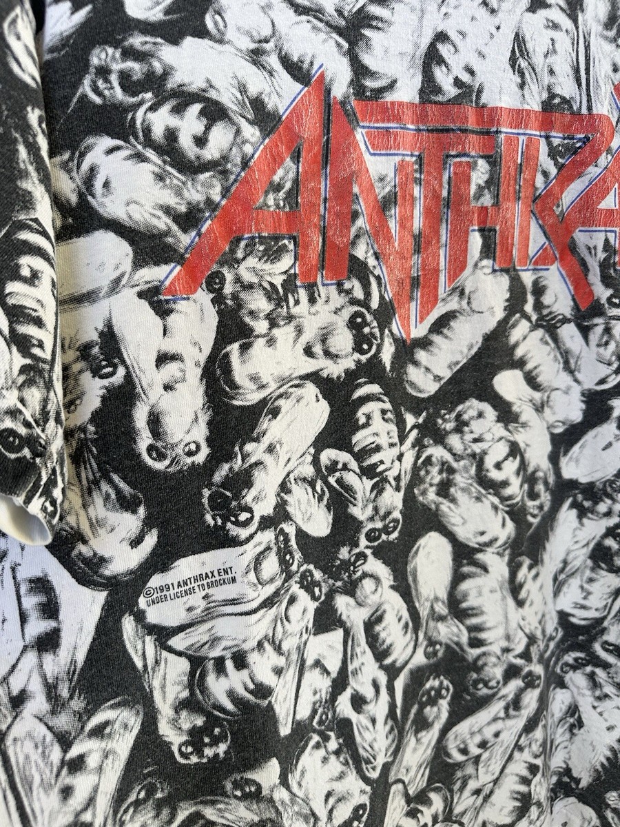 Vintage 1991 Anthrax Shirt Attack of the Killer B's All Over Print