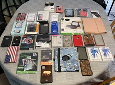 Assorted Set of Phone Cases Covers Screen Protectors Lot of 33