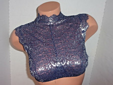 Victoria's Secret Dream Angels unlined demi choker bra navy/silver lace 32D