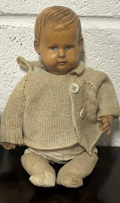 Schöne seltene Vintage c1930 s German Minerva No.2/25 Celluloid Head Boy Doll