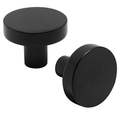 Pcs Matte Cabinet Knobs Drawer Knobs Round Knobs for Cabinet and 6 Black