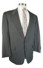 Hart Schaffner Marx Gold Trumpeter Mens Olive 2 Btn Wool Suit 43L USA