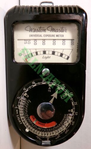 Medidor de exposición universal vintage Sangamo Weston Master con estuche de cuero - Imagen 2 de 3