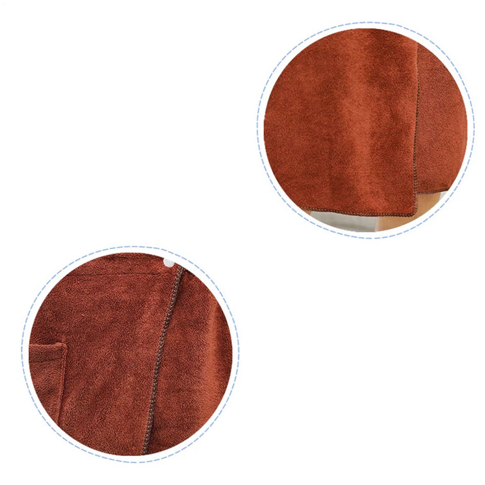 Toalla de baño ajustable para hombre Toallas de sauna envoltura de spa ducha con bolsillo Foto 4 de 4
