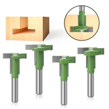 4Pcs 8mm Shank T-Slot Router Bit Straight Edge Slotting Milling Cutter Cutting