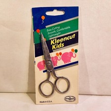 Vintage 1960s Kleencut Forged Steel Kids Scissor Pointed Tip 4โ Made in USA