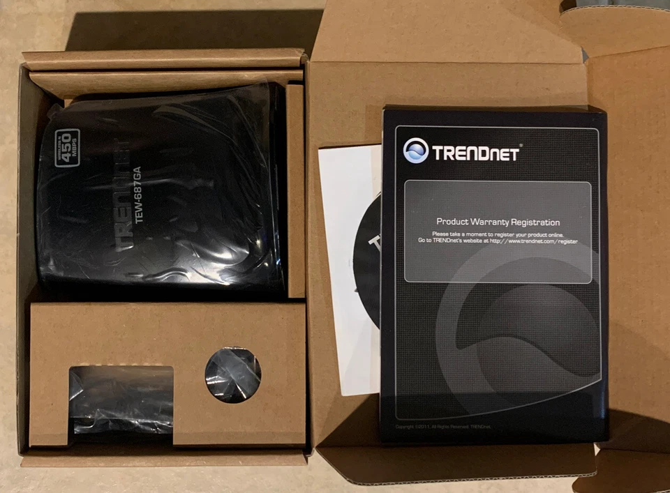 TRENDnet N450 TEW-687GA Wi-Fi Wireless Gaming Adapter Wifi Router New (Y1) - Image 4 of 4