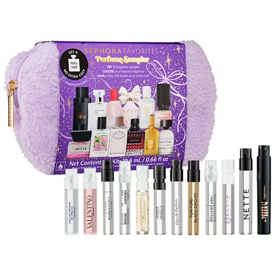 SEPHORA FAVORITES Perfume Samples Sampler NO CERTIFICATE 12 Pc 2024 Gift Bag NEW
