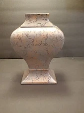  Jaru Pottery ~Beige-Gray & Taupe Vase 10.5" High
