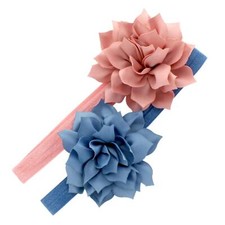 Petal Flower Headbands for Babies Girls Toddlers Stretchy Elastic 2 Pack