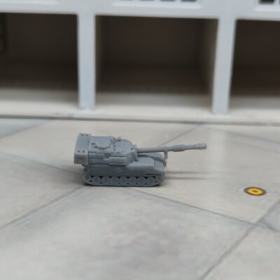 M109A6 Self-Propelled Gun Resin White Mold 1/700/350 Tank 3D Printing Model Hot