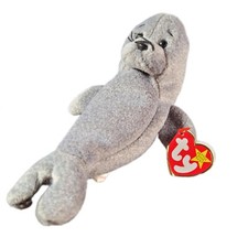 Ty Beanie Baby - ORIGINAL Slippery the Seal 1999 - retired - P.E. Pellets
