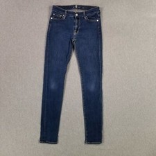 7 For All Mankind Size 27 The Skinny Jeans Stretch Slim Lightweight Broken In