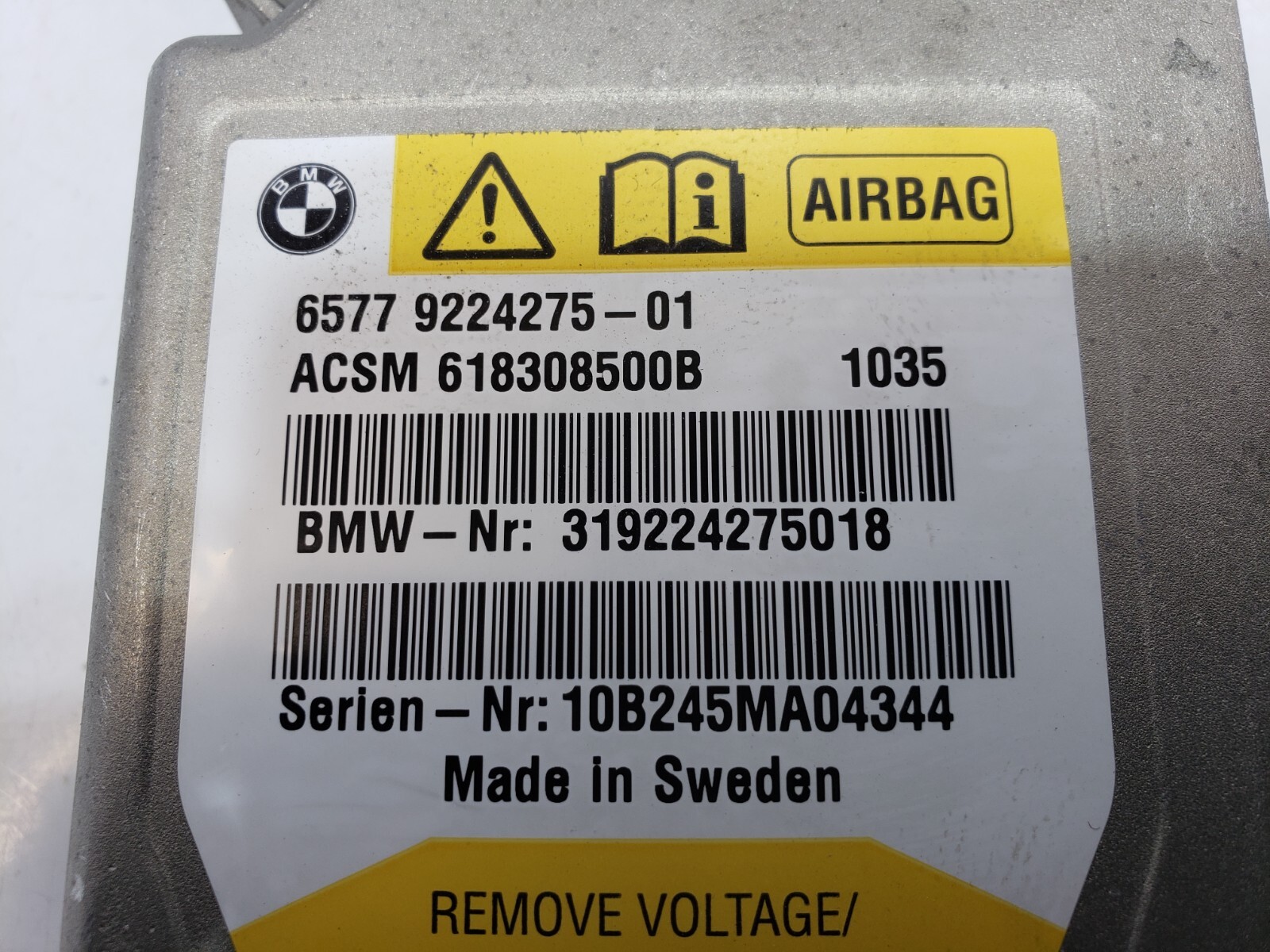 ✅ 2010-2014 OEM Rolls Royce Ghost RR4 SRS Safety Airbag Control Module Unit