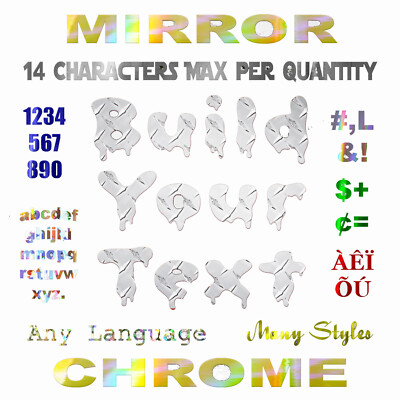 Build Your Text Sticker - Custom Text Chrome Decal