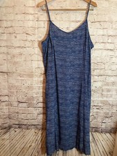 Old Navy Midi Dress Womens XXL Navy Swirly Striped Smocked Sundress Cami Plus