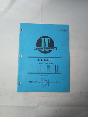 I&T Shop Service Flat Rate Manual No. C-35 J I Case G802