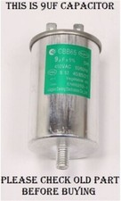 Logik Capacitor 9uf LVD7W15 LVD7W18 LVD6W13 Midea TRK700 Tumble Dryer Genuine