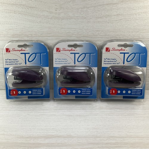 Lot of 3 Swingline TOT Mini Staplers DARK PURPLE eBay