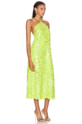 saks potts pink sequin dress Saks Potts Polly Sequinned Halterneck Midi Dress In Pink - 65% Off