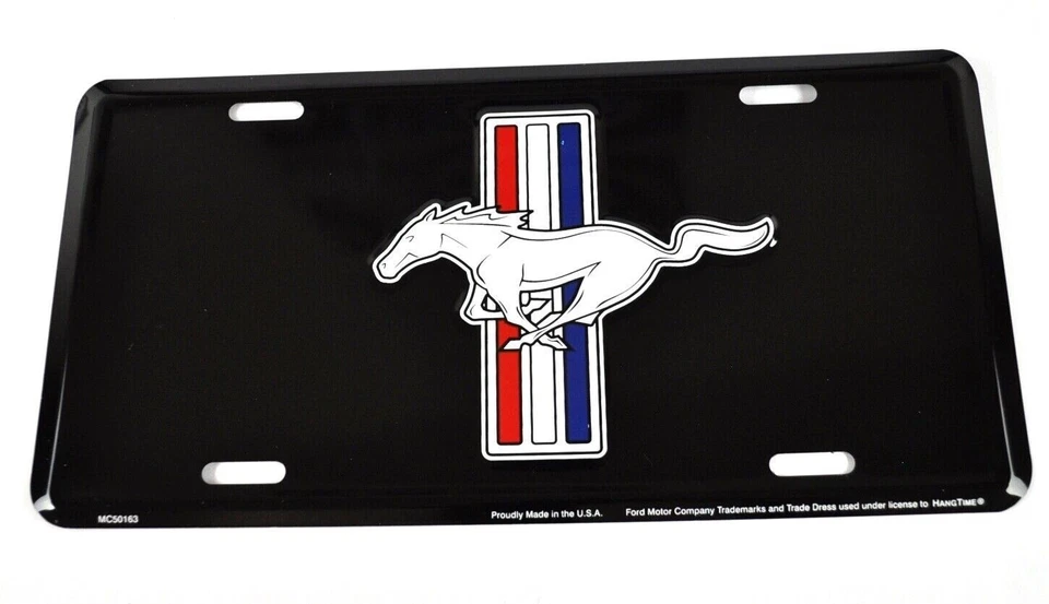 FORD MUSTANG Tribar Plate Blechschild 30,5 cm Garage 5.0 V8 Deko GT Tin Sign USA - Bild 1 von 1