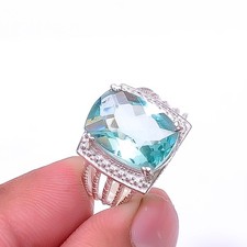 Apatite 925 Sterling Silver Handmade Ring S.6 R 8039 300 25, Christmas Gift