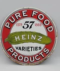 Vintage Heinz 57 Pickle Rustic Porcelain Enameled Metal Sign