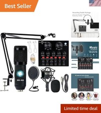 Podcast Equipment Bundle, BM-800 Condenser with Voice Changer, Recording Stud...