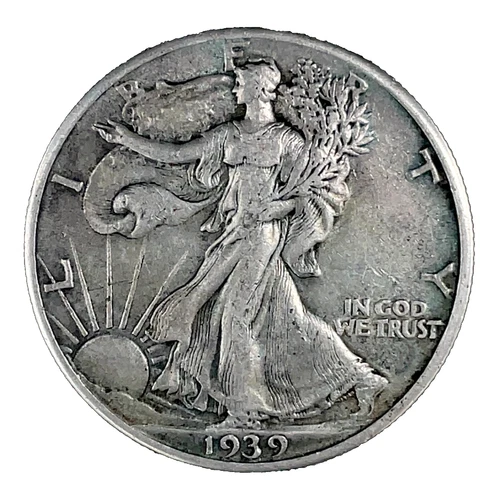 1939 Walking Liberty Half Dollar 50c AU-Almost Unc. 90% Silver U.S Coin #11