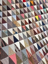 American Treasure c 1870s Triangle Charm Style QUILT Antique Collector's Choice
