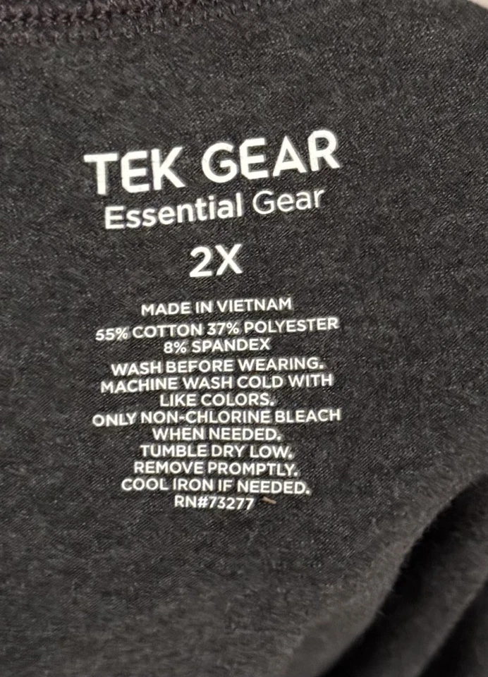 Women’s Tek Gear® Essential Gear Gray Bermuda Shorts 2X with Pockets, Drawstring - Image 4 of 4