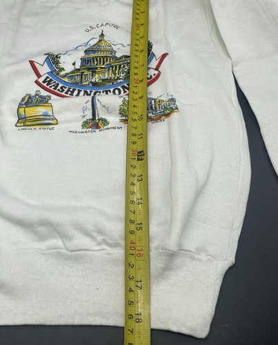 New Old Stock VINTAGE WASHINGTON DC T SHIRT Crewneck Sweatshirt sz 14 DEADSTOCK - Picture 6 of 8