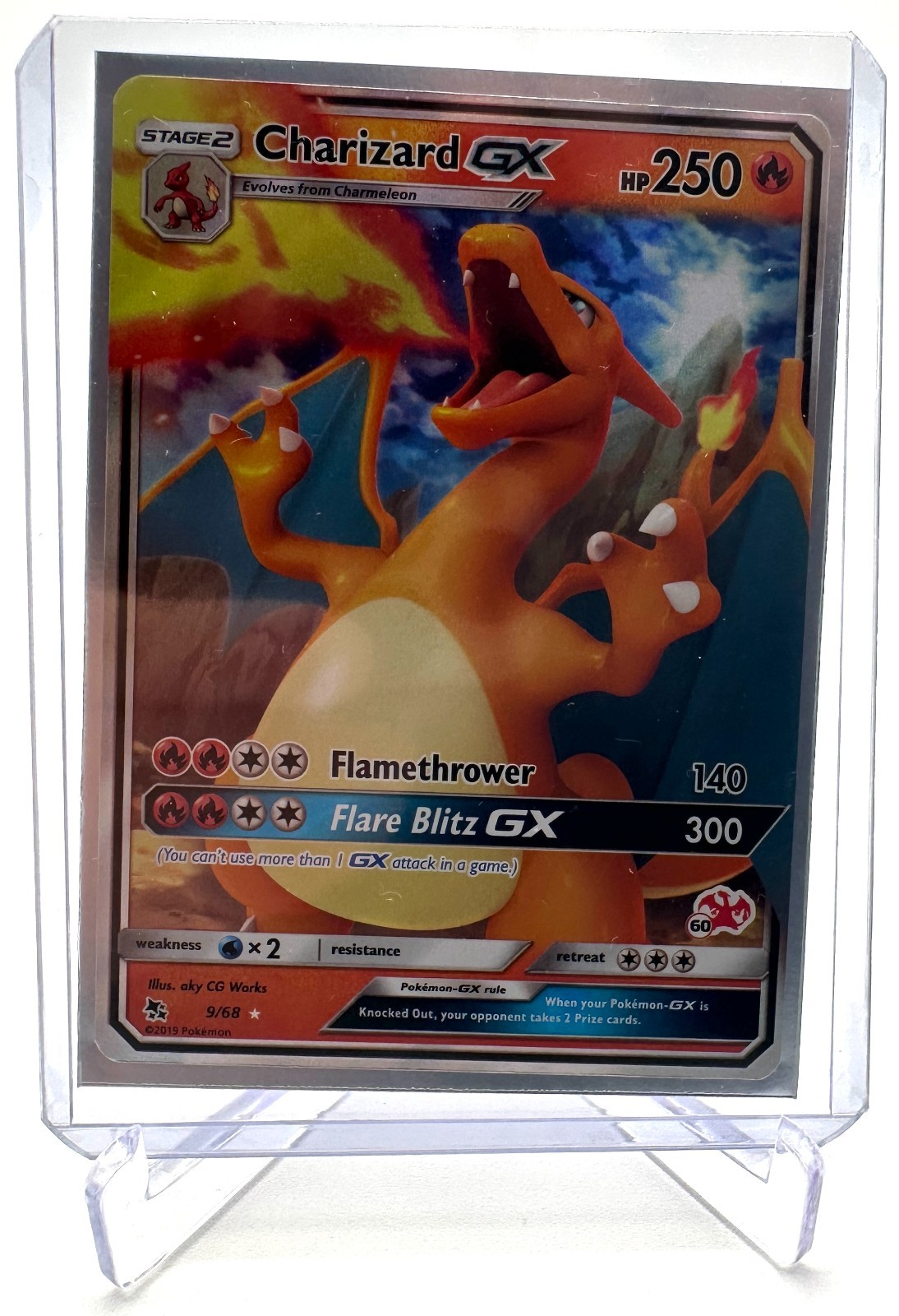 Pokemon TCG Battle Academy 9/68 Charizard GX #60 Charizard Stamp Near Mint