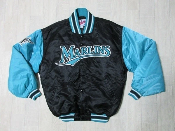 STARTER AUTHENTIC DIAMOND COLLECTION 90s MLB FLORIDA MARLINS SATIN JACKET size L - Image 2 of 4
