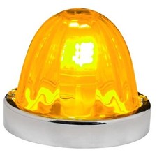 92441 Stainless Steel Watermelon Glass Lens Kit 1156 Bulb Base Light Amber