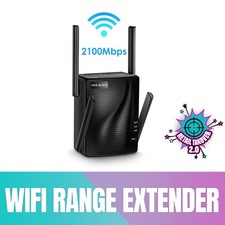 Rock Space 2100 Mbps WiFi Repeater RSD0617 WiFi Range Extender Black